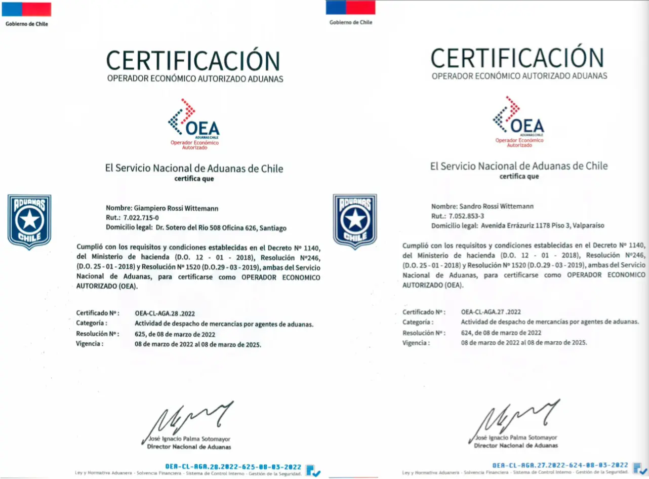 Certificado OEA